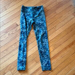 Athleta Kids Blue Tie-Dye Leggings